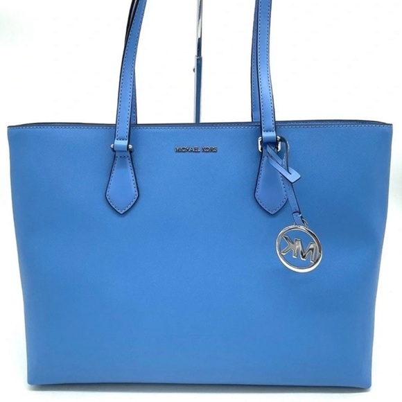 Michael Kors Bag Large Sheila Mf Tote Bag South Pacific Blue - Picture 1 of 13